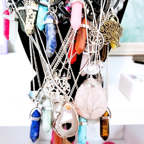 Goldstone Chakra Healing Pendant Necklace - Picture 7 of 8